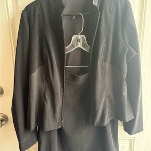 Black Jacket and Skirt Set